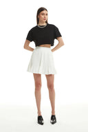 ŞORTLU PİLELİ ETEK