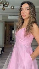 Cepli Midi Elbise