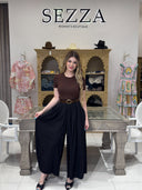 Kemerli Etek Pantolon
