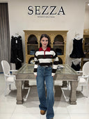 %100 Pamuk Wide Leg Jean-Yeşil