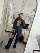 İnce Denim Beli Lastikli Pantolon