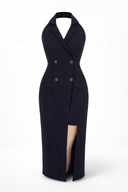 YIRTMAÇ DETAYLI ELBİSE