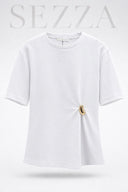 Gold Aksesuarlı Tshirt
