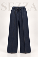 İnce Denim Beli Lastikli Pantolon
